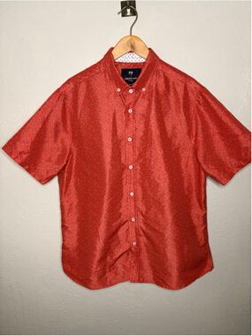 International Report Mens X-Large Red Tropical Shirt